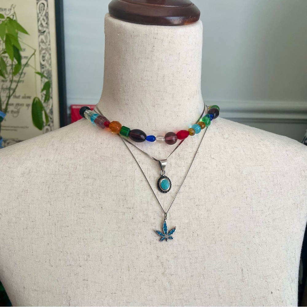Sterling leaf pendant